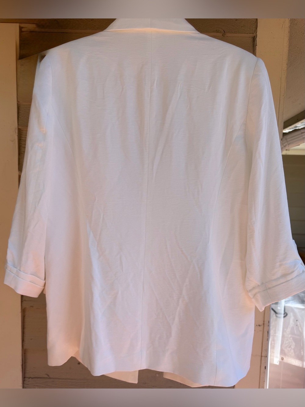 LOFT summer white Open-Front Blazer. Size L - Picture 8 of 12